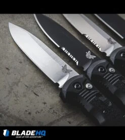 Benchmade 4400 Casbah Automatic Knife Black Grivory (3.4" Satin) -SOG Store benchmade casbah variety sw black plain serr dl 1