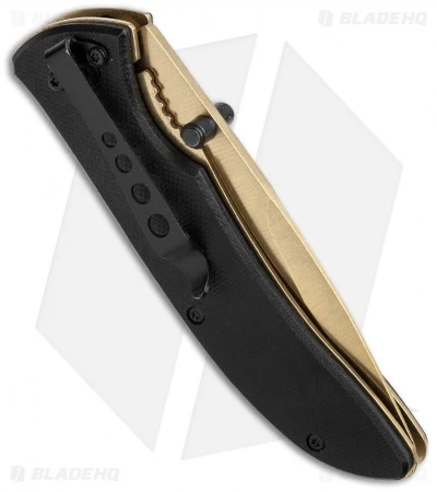 Boker Magnum Black Gold Spring Assisted Knife (3.25" Gold) 01RY111 2 Boker Magnum Black Gold Spring Assisted Knife (3.25" Gold) 01RY111 - Image 2