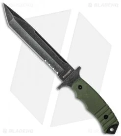Boker Magnum Merc Fixed Blade Knife Green G-10 (7" Smokewash Serr) 02SC257