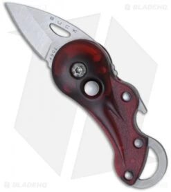 Buck Knives Buck Transport Red Folding Key Chain Pocket Knife (1.25" Satin) 0756RDS-B