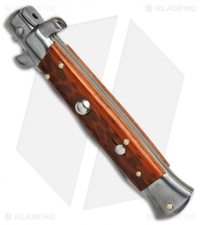 Frank B 9" Italian Stiletto Automatic Knife Snakewood (4" Satin Kriss) 2 Frank B 9" Italian Stiletto Automatic Knife Snakewood (4" Satin Kriss) - Image 2