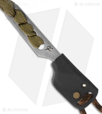Fred Perrin Le Kiridashi II Neck Knife Fixed Blade OD Green (1" Satin Plain) 2 Fred Perrin Le Kiridashi II Neck Knife Fixed Blade OD Green (1" Satin Plain) - Image 2