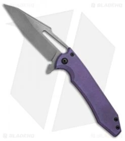 Gavko Knives Mid-Tech Mako Knife Purple Titanium (3.75" Stonewash)