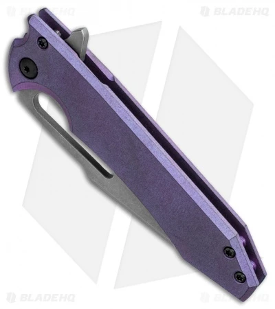 Gavko Knives Mid-Tech Mako Knife Purple Titanium (3.75" Stonewash) 2 Gavko Knives Mid-Tech Mako Knife Purple Titanium (3.75" Stonewash) - Image 2