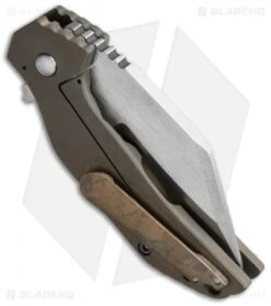 Grindhouse Knives Mini-FOK Frame Lock Knife Bronzed Ti (2.875" Satin) -SOG Store grindhouse knives mini fok gd satin side cm