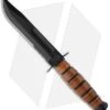 Ka-Bar Short USMC Fighting/Utility Knife Leather Sheath (5.25" Black Serr) 1252