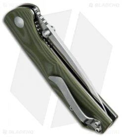 Kizer Vanguard V3 Vigor Liner Lock Knife Green G-10 (3" Satin) V3403N2 -SOG Store kizer v3 vigor v3403a2 green back dl