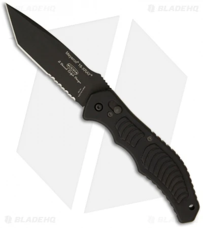 Meyerco 18 X-Ray Tanto Automatic Knife (3.8" Black Serr) MFXRAY3 1 Meyerco 18 X-Ray Tanto Automatic Knife (3.8" Black Serr) MFXRAY3