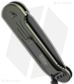 Microtech LUDT Automatic Knife OD Green (3.4" Black Serr) 135-2OD -SOG Store microtech ludt 135 2 od side cm 1
