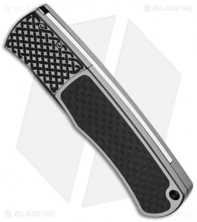 Pro-Tech Magic BR-1 "Whiskers" Custom Steel Knife Two-Tone/CF (3.125" Black) 2 Pro-Tech Magic BR-1 "Whiskers" Custom Steel Knife Two-Tone/CF (3.125" Black) - Image 2