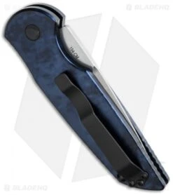 Pro-Tech TR-3 Tactical Response Knife Black/Blue Jazz (3.5" Stonewash) J3 -SOG Store protech tr 3j3 side cm