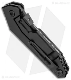 Quartermaster Mr. Strickland Frame Lock Knife Black (3.75" Limo Tint) QSE-9 -SOG Store quartermaster qse 9lt mr strickland limo tint side cm