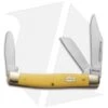 Old Timer Senior Three Blade Knife 3.75" Yellow Synthetic 8OTY