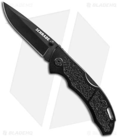 Schrade Tactical Drop Point Lockback Knife (3.1" Black) SCH202 1 Schrade Tactical Drop Point Lockback Knife (3.1" Black) SCH202