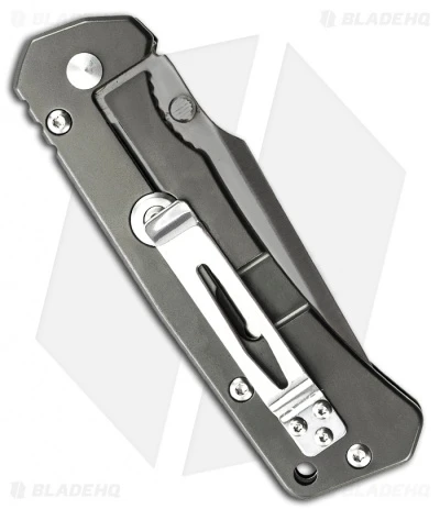 Schrade Drop Point Frame Lock Knife (3.7" Gray Serr) SCH104LS 2 Schrade Drop Point Frame Lock Knife (3.7" Gray Serr) SCH104LS - Image 2