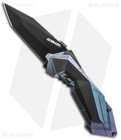 Schrade SCHA3CB Chameleon Tanto MAGIC Spring Assisted Knife (2.9" Black Plain) 1 Schrade SCHA3CB Chameleon Tanto MAGIC Spring Assisted Knife (2.9" Black Plain)