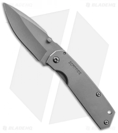 Schrade Mini Drop Point Frame Lock Knife (2.625" Gray) SCH303M 1 Schrade Mini Drop Point Frame Lock Knife (2.625" Gray) SCH303M