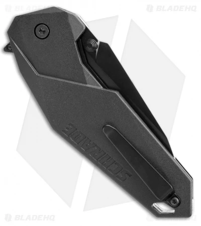 Schrade SCHA5B Clip Point Spring Assisted Knife (3.375" Black Plain) 2 Schrade SCHA5B Clip Point Spring Assisted Knife (3.375" Black Plain) - Image 2