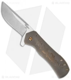 SOG Store 11 Doc Shiffer Recon "We The People" Frame Lock Knife Bronze Ti (3.5" Satin/SW)