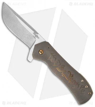 Doc Shiffer Recon "We The People" Frame Lock Knife Bronze Ti (3.5" Satin/SW) 1 Doc Shiffer Recon "We The People" Frame Lock Knife Bronze Ti (3.5" Satin/SW)