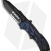 Smith & Wesson Knives Black Ops Smoked Blue Tanto Knife (3.35" Serr) SWBLOP3TBLS