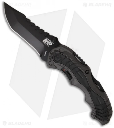 Smith & Wesson SWMP6 Grey MAGIC Spring Assisted Knife (3.4" Black Plain) 1 Smith & Wesson SWMP6 Grey MAGIC Spring Assisted Knife (3.4" Black Plain)