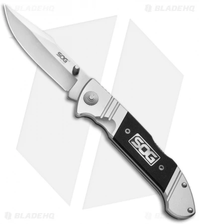 SOG Fielder Spring Assisted Knife Black G-10 (3.5" Satin) FF3002 1 SOG Fielder Spring Assisted Knife Black G-10 (3.5" Satin) FF3002