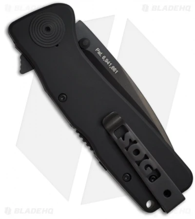 SOG Twitch XL Tactical Spring Assisted Knife (3.25" Black Plain) TWI-21 2 SOG Twitch XL Tactical Spring Assisted Knife (3.25" Black Plain) TWI-21 - Image 2