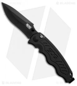 SOG Zoom Mini Drop Point Spring Assisted Knife (3.125" Black) ZM1002