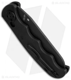 Spyderco Autonomy Automatic Knife (3.75" Black Serr) C165GSBBK 5 Spyderco Autonomy Automatic Knife (3.75" Black Serr) C165GSBBK -SOG Store spyderco autonomy c165gsbbk side cm