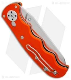 Spyderco Autonomy Automatic Knife Orange G-10 (3.75" Satin Serr) C165GSOR -SOG Store spyderco autonomy orange satin serr sc165gsor BHQ 34300 jr side