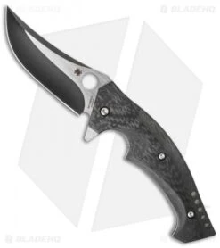Spyderco Brend/Pirela Mamba Knife Carbon Fiber (3.75" Two-Tone) C196CFTIP
