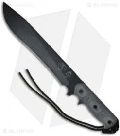 TOPS Knives Armageddon Fixed Blade Bush Knife (10.625" Black Plain) A-TRD-01