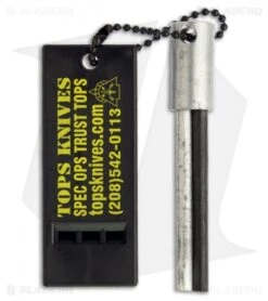 TOPS Knives Lite Trekker Tan/Green Fixed Blade Knife (4.25" Black Plain) TLT-01 5 TOPS Knives Lite Trekker Tan/Green Fixed Blade Knife (4.25" Black Plain) TLT-01 -SOG Store tops lite trekker tptlt01 whistle