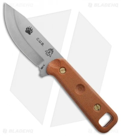TOPS Knives CUB Compact Utility Knife Fixed Blade (3.75" Plain) CUB-01 1 TOPS Knives CUB Compact Utility Knife Fixed Blade (3.75" Plain) CUB-01